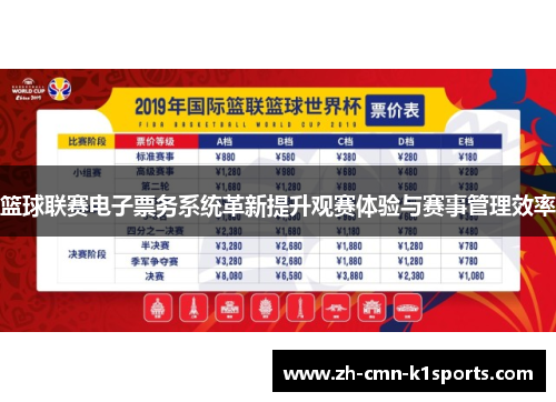篮球联赛电子票务系统革新提升观赛体验与赛事管理效率